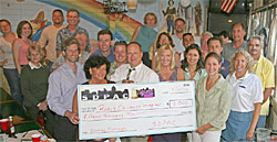 2006 check ceremony for Rady Children's Hospital at sponsor Kansas City BBQ